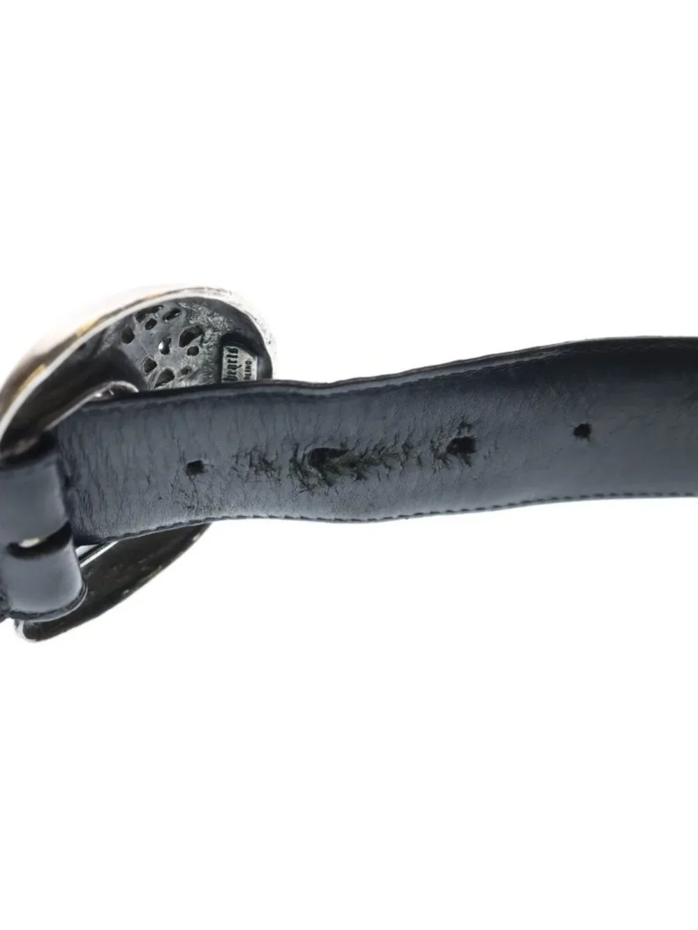 Chrome Hearts Celtic Talon Leather Belt 1.5 Blt Black Silver